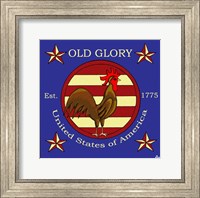 Rooster Old Glory Fine Art Print