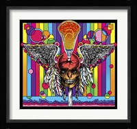 Lacrosse Skull Framed Print