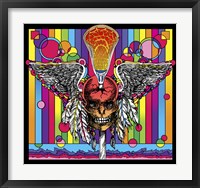 Lacrosse Skull Framed Print