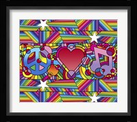 Peace Love Music D Fine Art Print