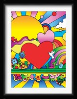 Cosmic Heart Landscape Framed Print