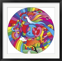 Peace Love Music Circle Fine Art Print
