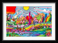 Red Roof Cottage Landscape Fine Art Print