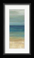 Navy Blue Horizons Panel II Framed Print