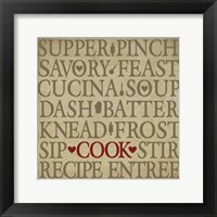 Chef's Words II Framed Print