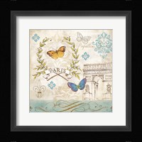 Le Papillon Paris II Framed Print