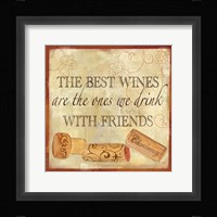 Wine Cork Sentiment II Framed Print