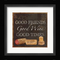 Wine Cork Sentiment III Framed Print