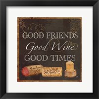 Wine Cork Sentiment III Framed Print