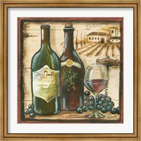 Wooden Wine Square I Fine Art Print