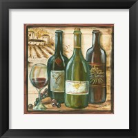 Wooden Wine Square II Framed Print