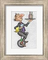 Unicycle Waiter Fine Art Print