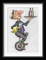 Unicycle Waiter Fine Art Print