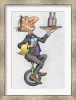 Unicycle Waiter Fine Art Print