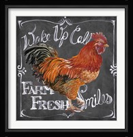 Rooster on Chalkboard II Fine Art Print