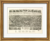 Rutherford, NJ Vintage Map, 1904 Fine Art Print