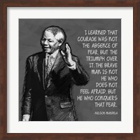 He Who Conquers - Nelson Mandela Quote Fine Art Print