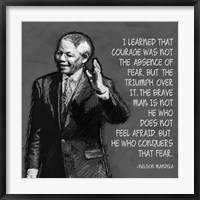 He Who Conquers - Nelson Mandela Quote Fine Art Print