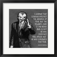 He Who Conquers - Nelson Mandela Quote Framed Print
