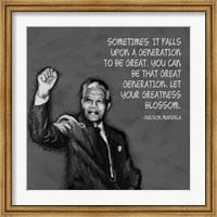 Greatness - Nelson Mandela Quote Fine Art Print