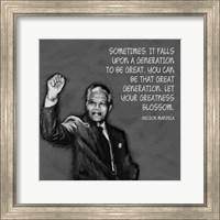 Greatness - Nelson Mandela Quote Fine Art Print