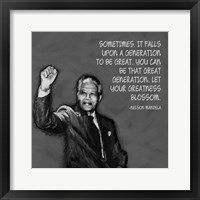 Greatness - Nelson Mandela Quote Fine Art Print