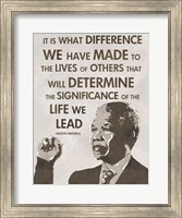 The Life We Lead - Nelson Mandela Fine Art Print