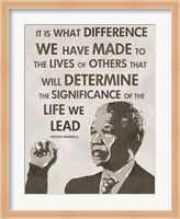 The Life We Lead - Nelson Mandela Fine Art Print
