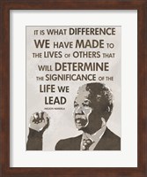 The Life We Lead - Nelson Mandela Fine Art Print