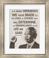 The Life We Lead - Nelson Mandela Fine Art Print