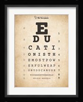 Nelson Mandela Eye Chart I Framed Print