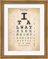 Nelson Mandela Eye Chart II Fine Art Print