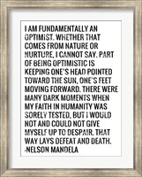 Optimist - Nelson Mandela Quote Fine Art Print