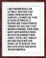 Optimist - Nelson Mandela Quote Fine Art Print