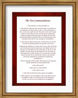The Ten Commandments - Red Fine Art Print
