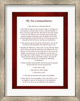 The Ten Commandments - Red Fine Art Print