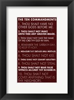 Ten Commandments - Red Grunge Fine Art Print