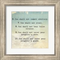 Ten Commandments 6-10 Fine Art Print
