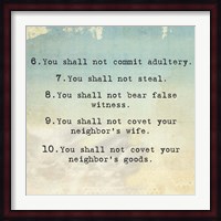 Ten Commandments 6-10 Fine Art Print