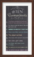 The Ten Commandments - Chalkboard Fine Art Print