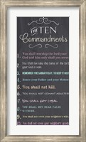 The Ten Commandments - Chalkboard Fine Art Print