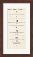 Ten Commandments - Roman Numerals Fine Art Print