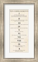 Ten Commandments - Roman Numerals Fine Art Print