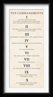 Ten Commandments - Roman Numerals Framed Print