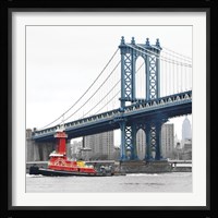Manhattan Bridge with Tug Boat Fine Art Print