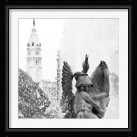 Fountain (City Hall) (b/w) Fine Art Print