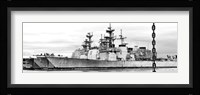 Ship and Chain (b/w) Framed Print