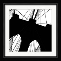 Brooklyn Bridge Silhouette (detail) Framed Print