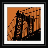 Orange Manhattan Framed Print