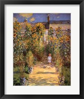 The Artist's Garden at Vetheuil with Boy, c.1880 Fine Art Print